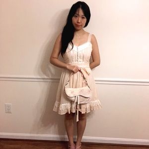 Authentic Gunne Sax Peach Lace Dress
